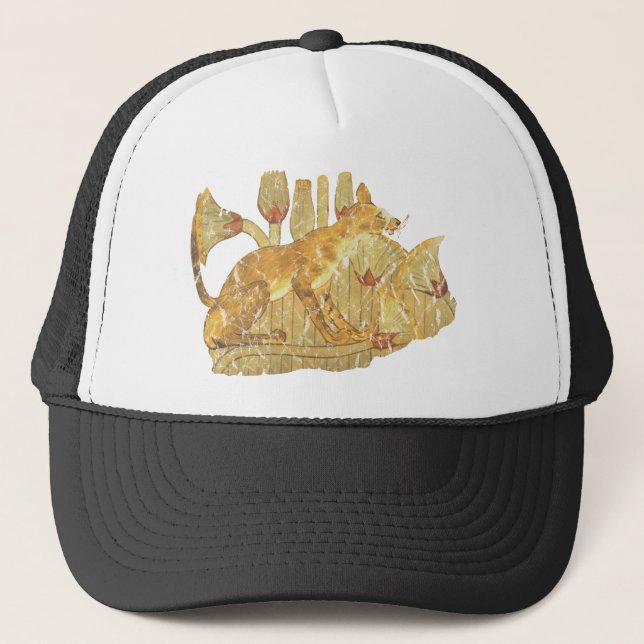 cat in marsh trucker hat (Front)