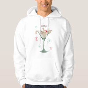 Cat in Martini Glass Hoodie