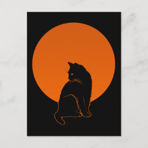 CAT IN MOONLIGHT POSTCARD