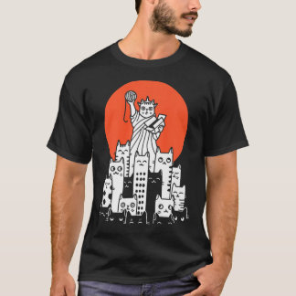 Cat in New York, NYC, America, USA, Patriot, Manha T-Shirt