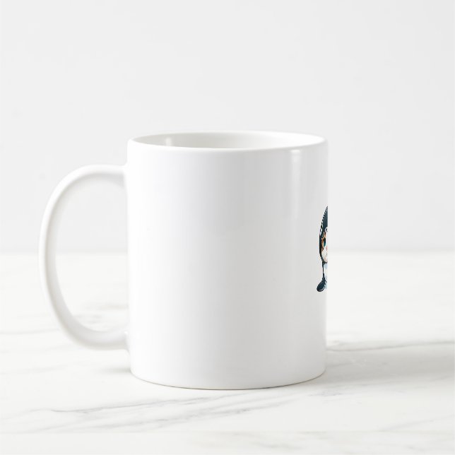Cat in Orca Costume  Coffee Mug (Left)