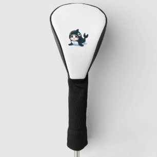Cat in Orca Costume  Golf Head Cover
