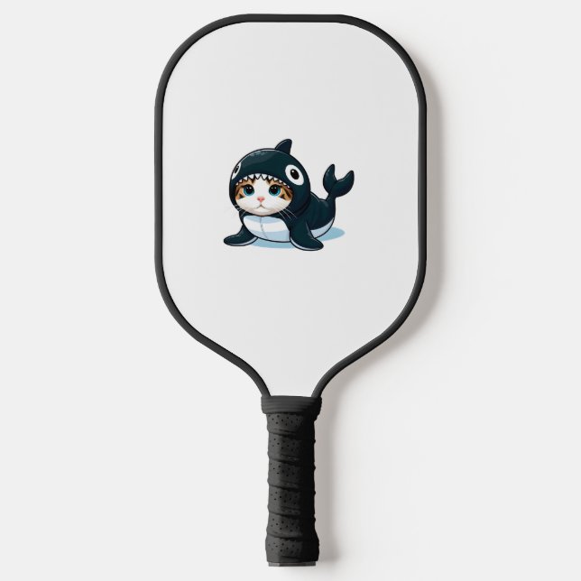 Cat in Orca Costume  Pickleball Paddle (Front)