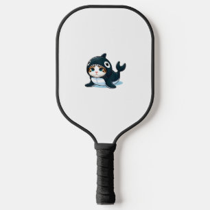 Cat in Orca Costume  Pickleball Paddle