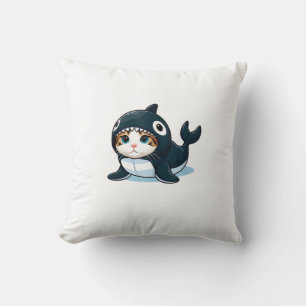 Cat in Orca Costume Tank Top Cushion