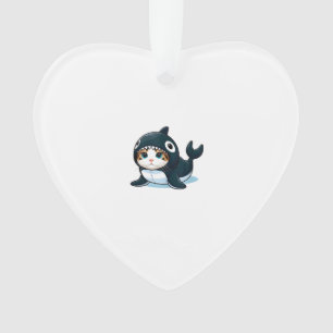 Cat in Orca Costume Tank Top Ornament