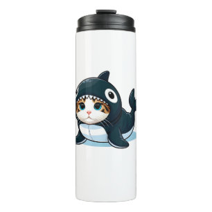 Cat in Orca Costume Tank Top Thermal Tumbler