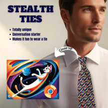 Cat In Outer Space Stealth Neck Tie