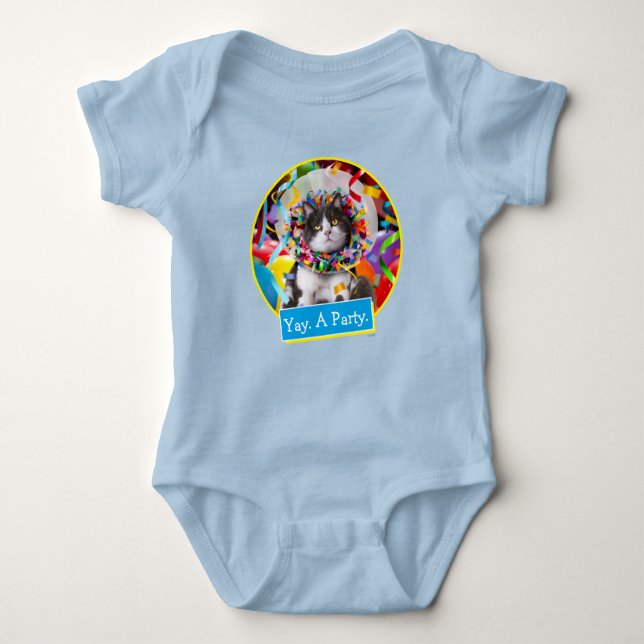Cat In Party Cone Baby Bodysuit (Front)