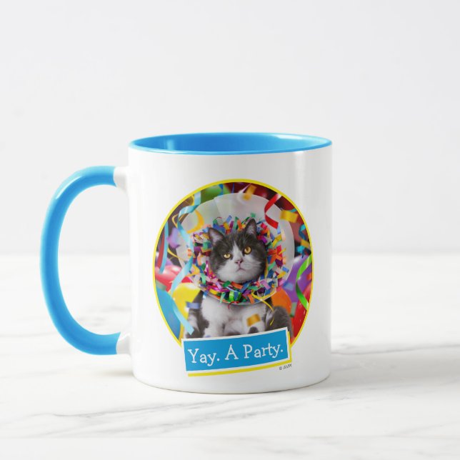 Cat In Party Cone Mug (Left)