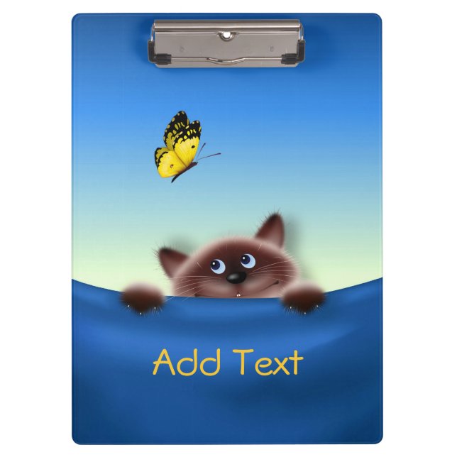 Cat in Pocket Clipboard (Front)