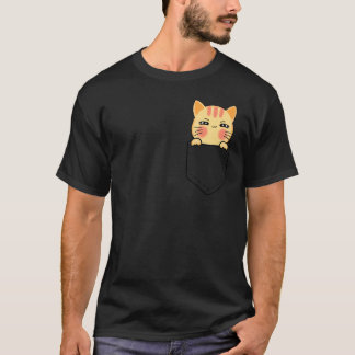 Cat in Pocket Kitty Cat in My Pocket Cute Cat Pock T-Shirt