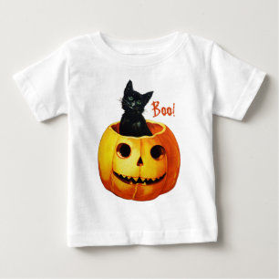 Cat in Pumpkin Halloween Baby Shirt