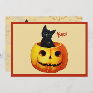 Cat in Pumpkin Holiday Card