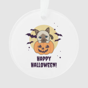Cat In Pumpkin Sweet Cats Happy Halloween Ornament