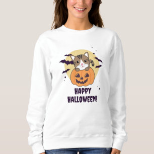 Cat In Pumpkin Sweet Cats Happy Halloween Sweatshirt