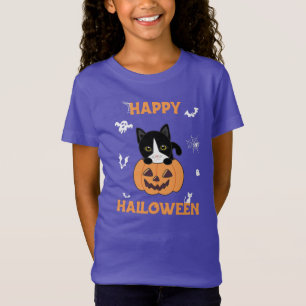 Cat In Pumpkin Sweet Cats Happy Halloween T-Shirt