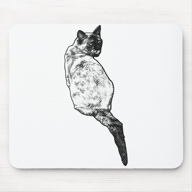 Cat in Quiet Contemplation Mouse Mat (Front)