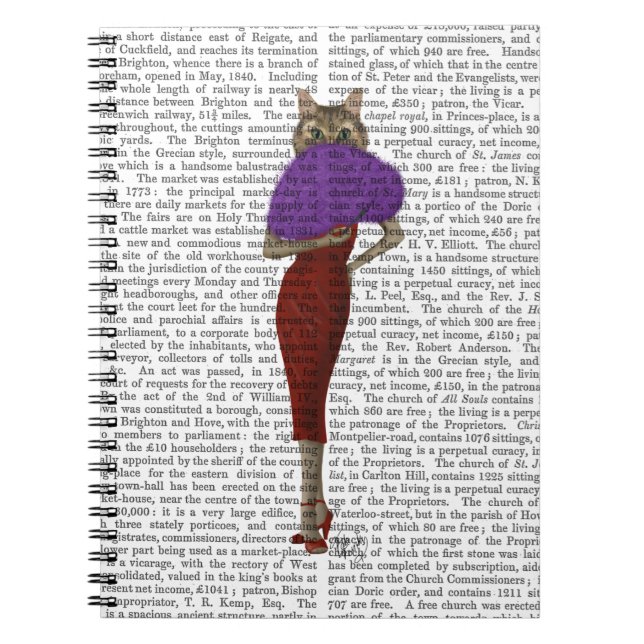 Cat In Red Dress Notebook (Front)