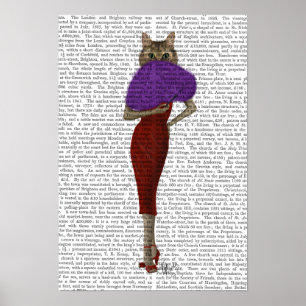 Cat In Red Dress Poster