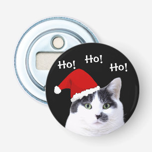 Cat in Santa Hat Christmas Bottle Opener