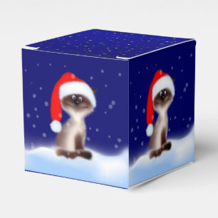 Cat in Santa Hat  Favour Box