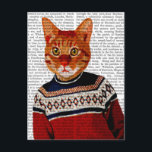 Cat in Ski Sweater 2 Postcard<br><div class="desc">Pets</div>