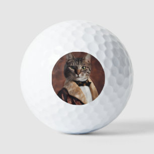 Cat in Smoking Jacket Golf Balls