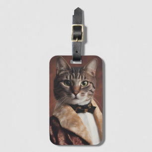 Cat in Smoking Jacket Luggage Tag