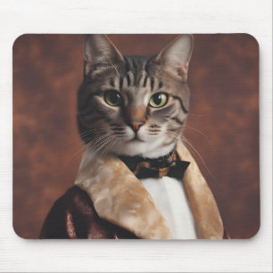 Cat in Smoking Jacket Mouse Mat