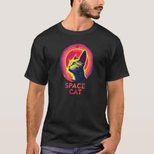Cat in space abstract modern for men and woman T-Shirt