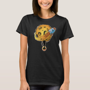 Cat in Space - Funny Space Cat with Rocket and Moo T-Shirt