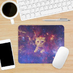 Cat in Space Mouse Mat<br><div class="desc">Orange tabby cat in space,  milky way galaxy.

Orange tabby cat image: by arthur ivanov
license: https://creativecommons.org/licenses/by-sa/2.0/legalcode
source image: https://www.flickr.com/photos/arthur_ivanov/2617993176</div>
