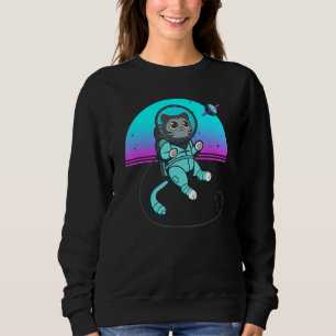 Cat in Space Space Cat Nerdy 2 Sweatshirt