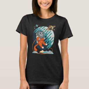 Cat in Space Space Cat Nerdy  2 T-Shirt