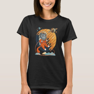 Cat in Space Space Cat Nerdy 4 T-Shirt