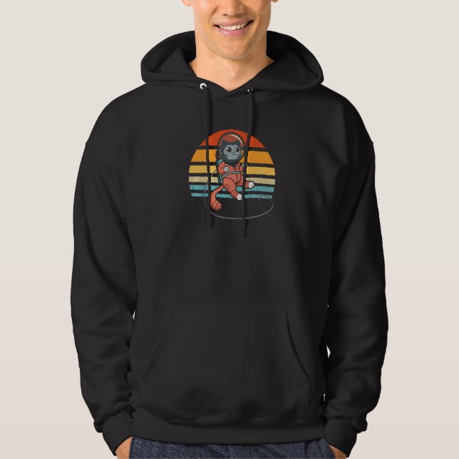 Cat in Space Space Cat Nerdy Hoodie (Front)