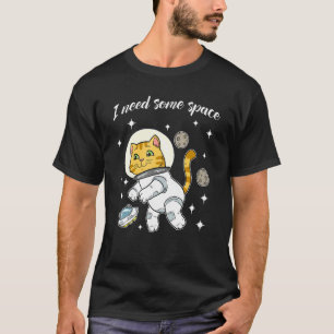 Cat In Space Ufo Galaxy Universe Cosmos Kitten T-Shirt