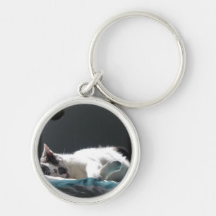 Cat in Sunspot Do Not Disturb Key Ring