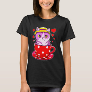 Cat In Teacup Kitten T-Shirt