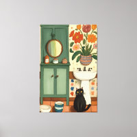 Cat in the bathroom V13