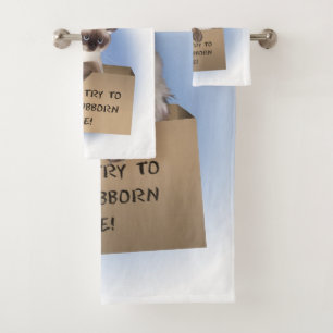 Cat in The Box Bath Towel Set
