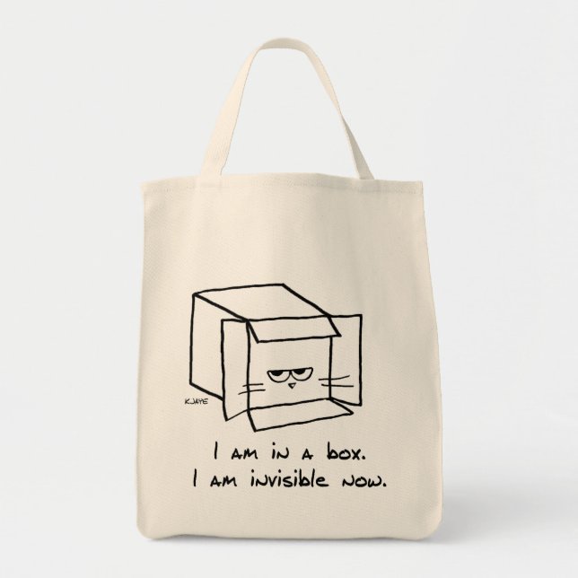 Cat in the Box - Funny Cat Market Tote (Front)
