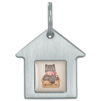 Cat in The Box Pet ID Tag
