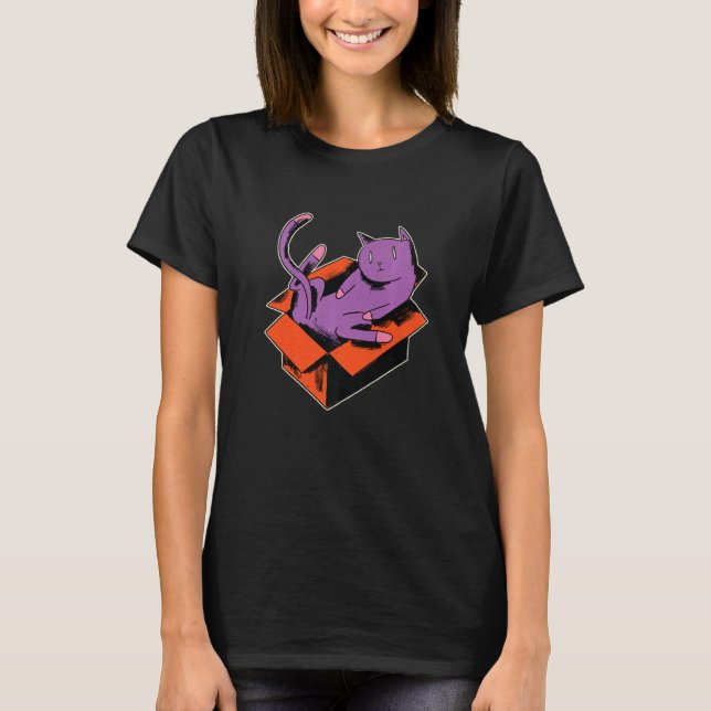 Cat in the box T-Shirt (Front)