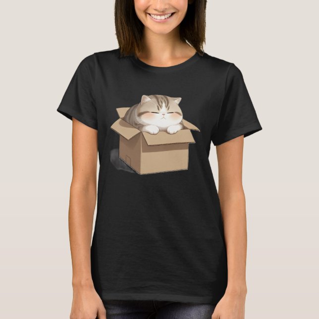 Cat in the Box T-Shirt (Front)
