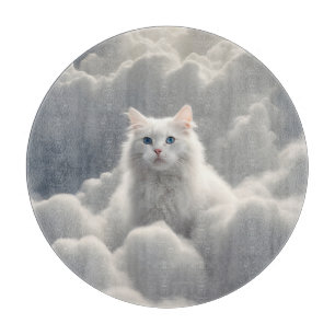 Cat in the clouds cutting board