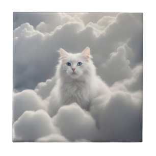 Cat in the clouds tile