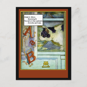 Cat in the Cupboard with ABC's Postcard