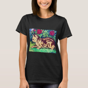 Cat in The Flower Garden, Louis Wain T-Shirt